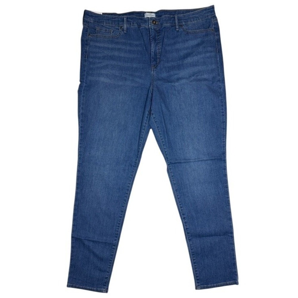Jessica Simpson Womens High Rise Skinny Jeans Blue Medium Wash Plus Size 22